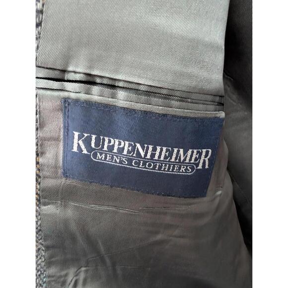Kuppenheimer Wool Tweed Blazer Sport Coat Heritage Classic Elbow Patches - Picture 6 of 8